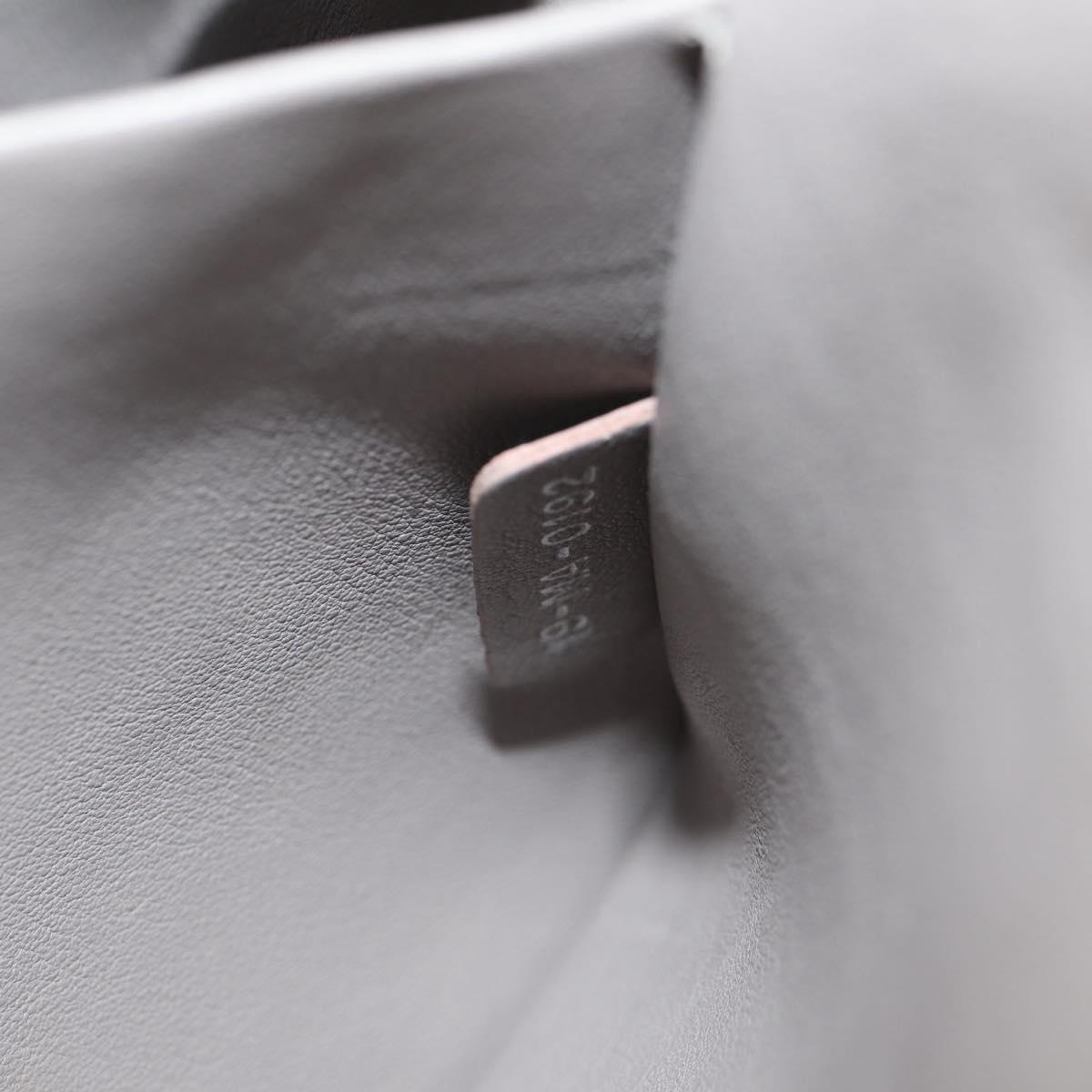 Christian Dior Diorissimo Hand Bag Leather 2way Purple Silver Auth bs30787