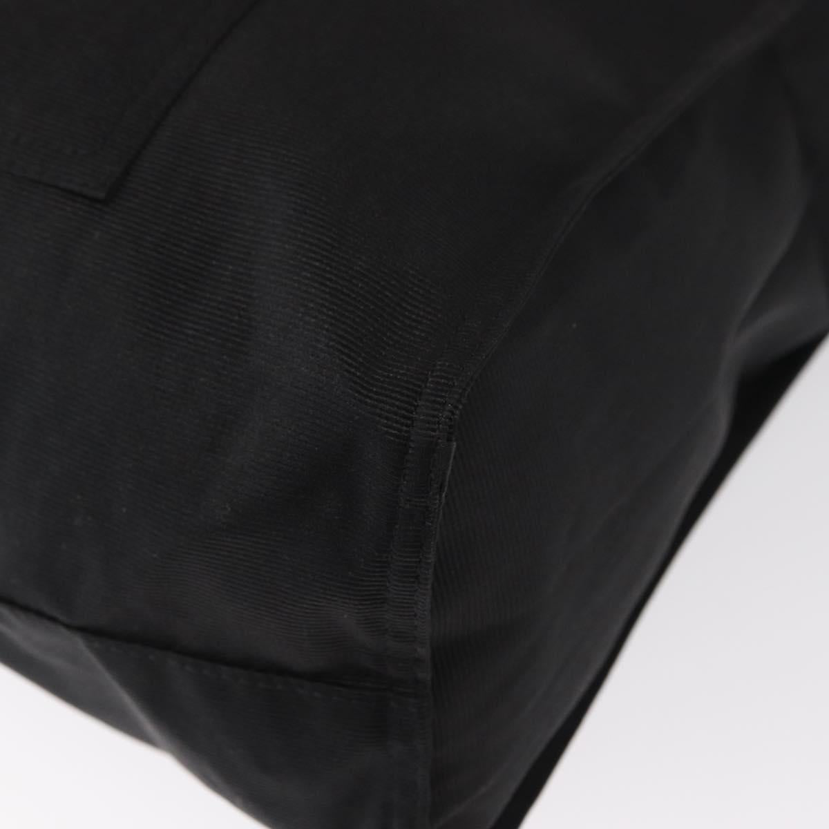 FENDI Hand Bag Nylon Black Silver Auth bs30796