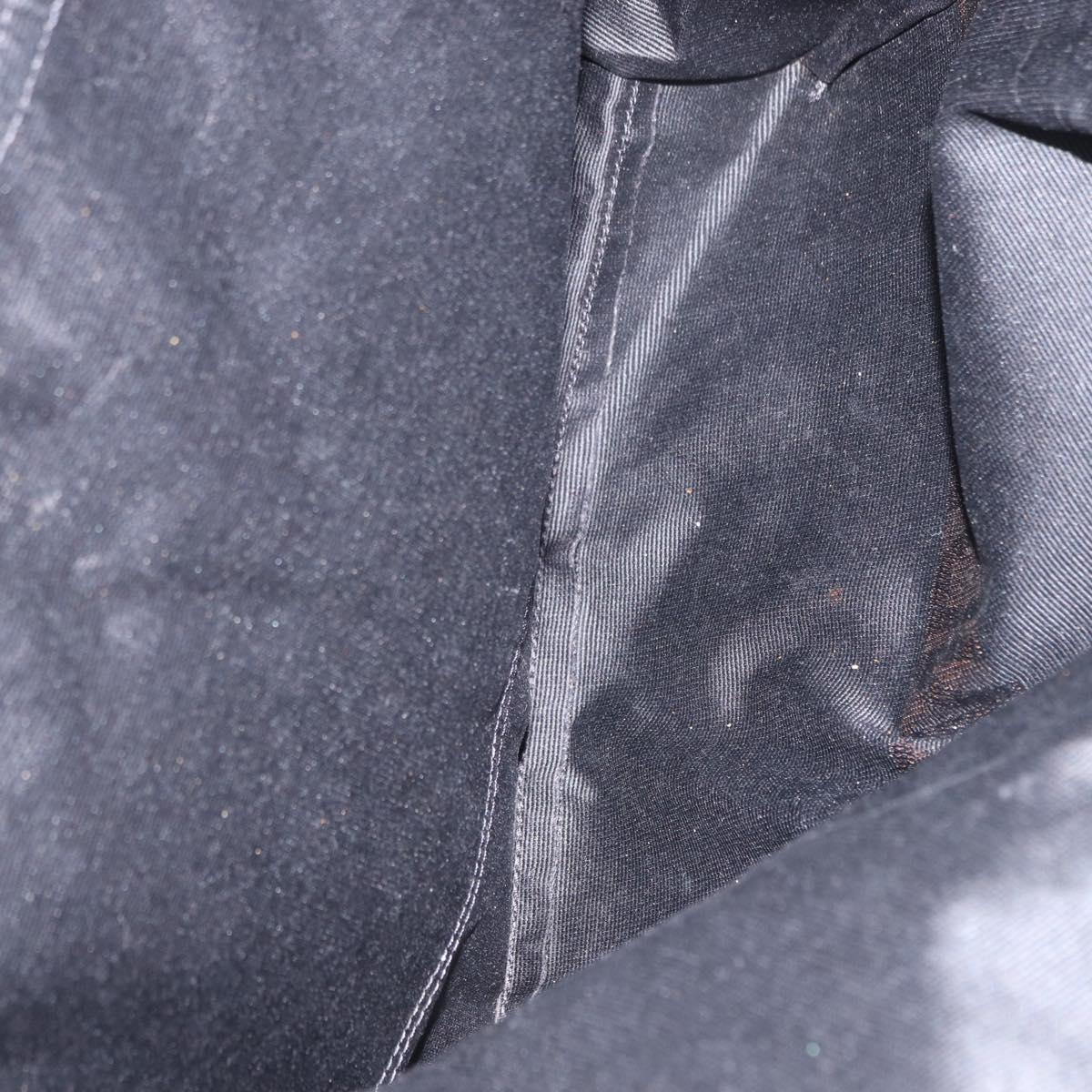 FENDI Hand Bag Nylon Black Silver Auth bs30796