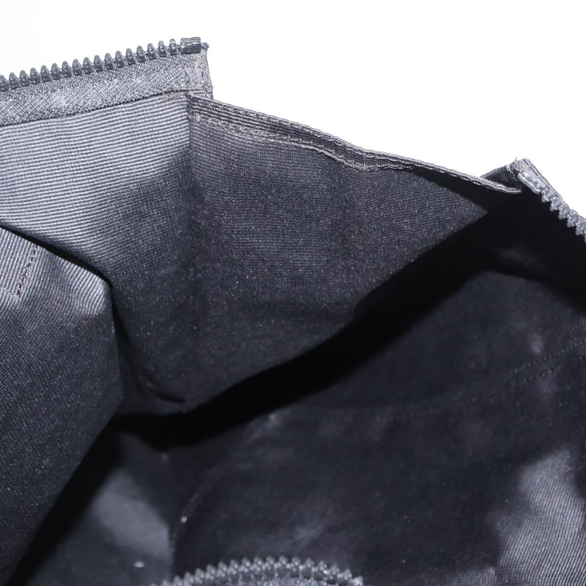 FENDI Hand Bag Nylon Black Silver Auth bs30796