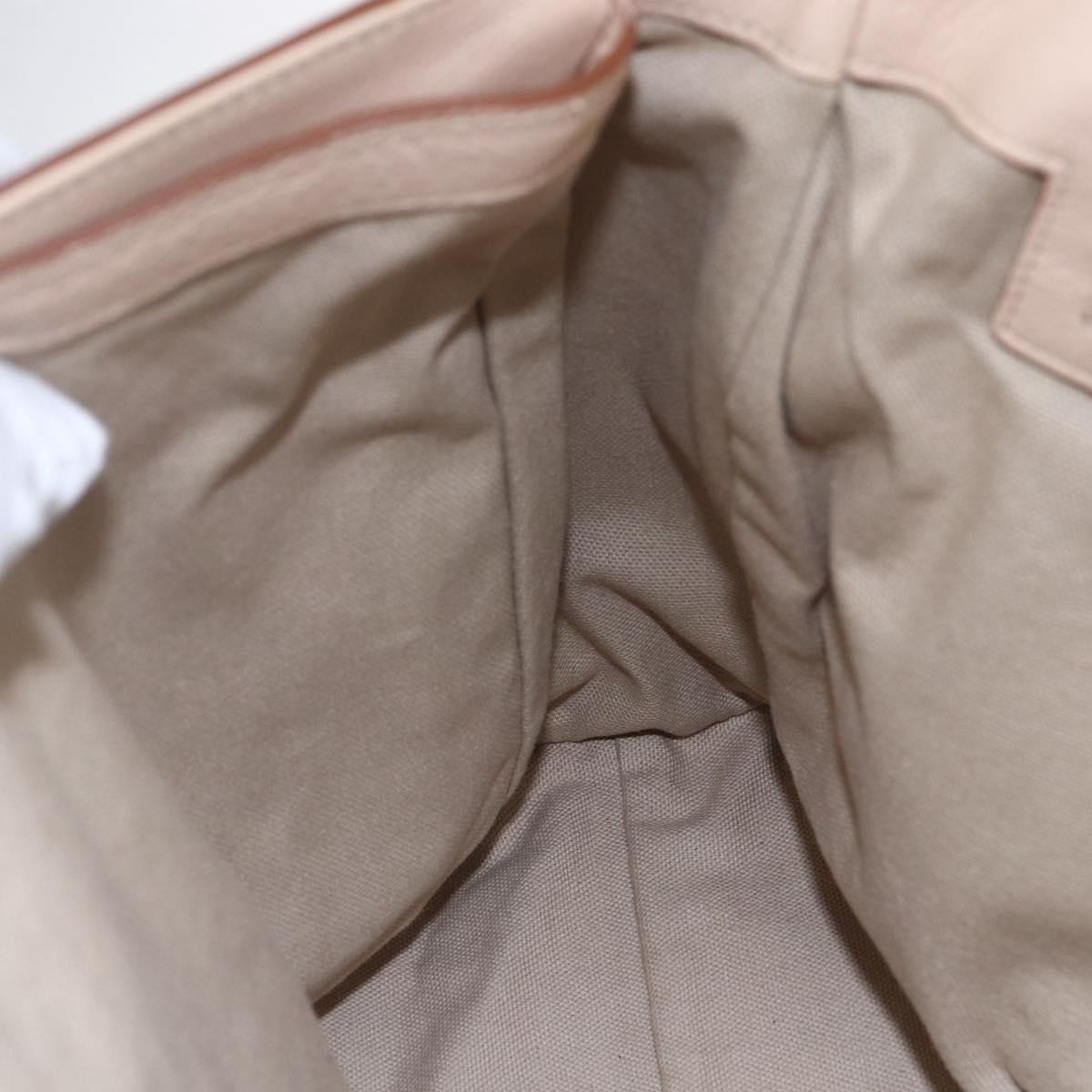 GIVENCHY Hand Bag Leather 2way Baby Blue Silver Auth bs30809