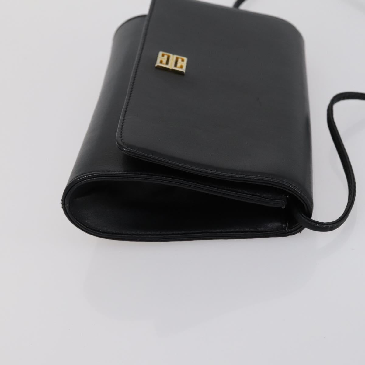 GIVENCHY Shoulder Bag Leather 3 Set Black White Auth bs30810