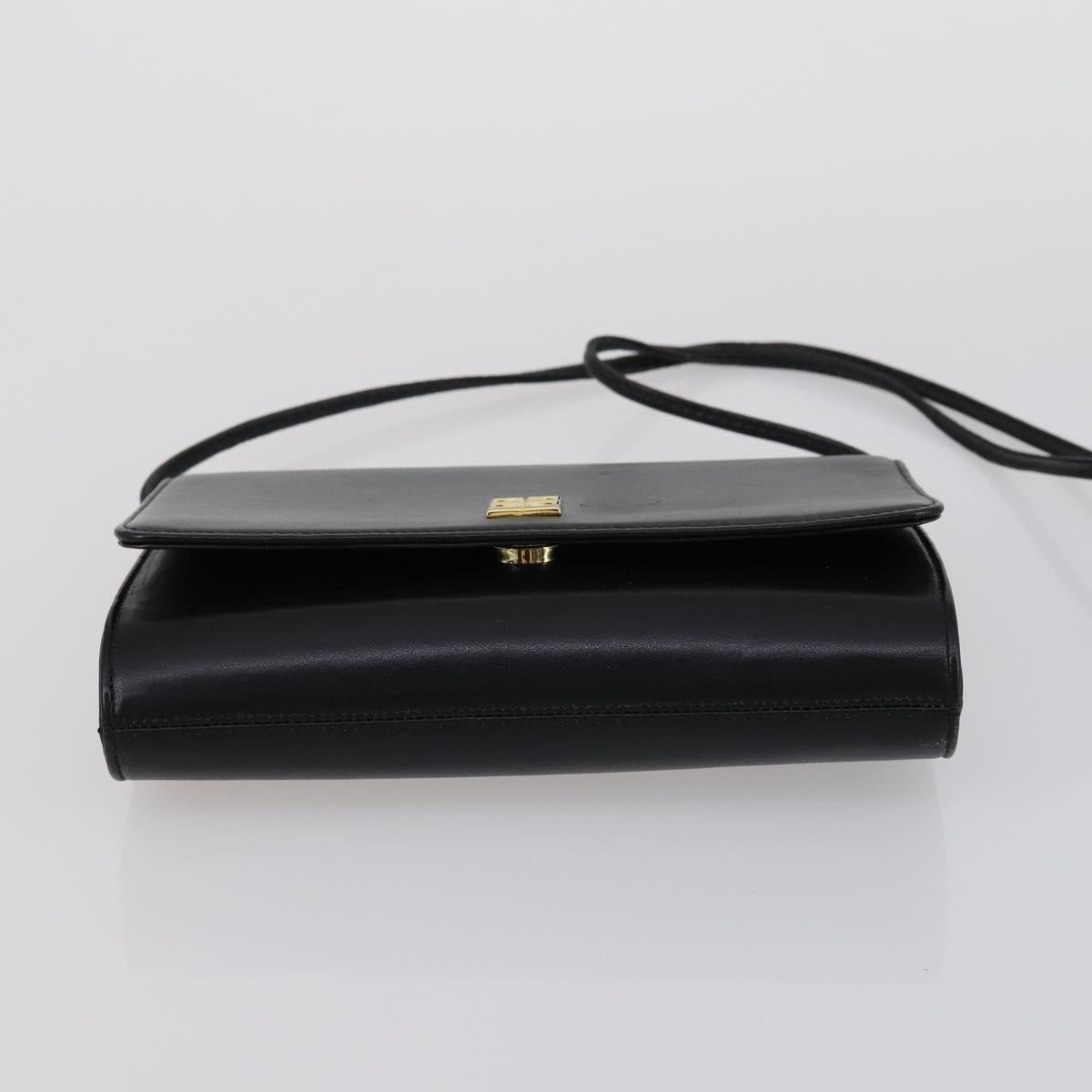 GIVENCHY Shoulder Bag Leather 3 Set Black White Auth bs30810