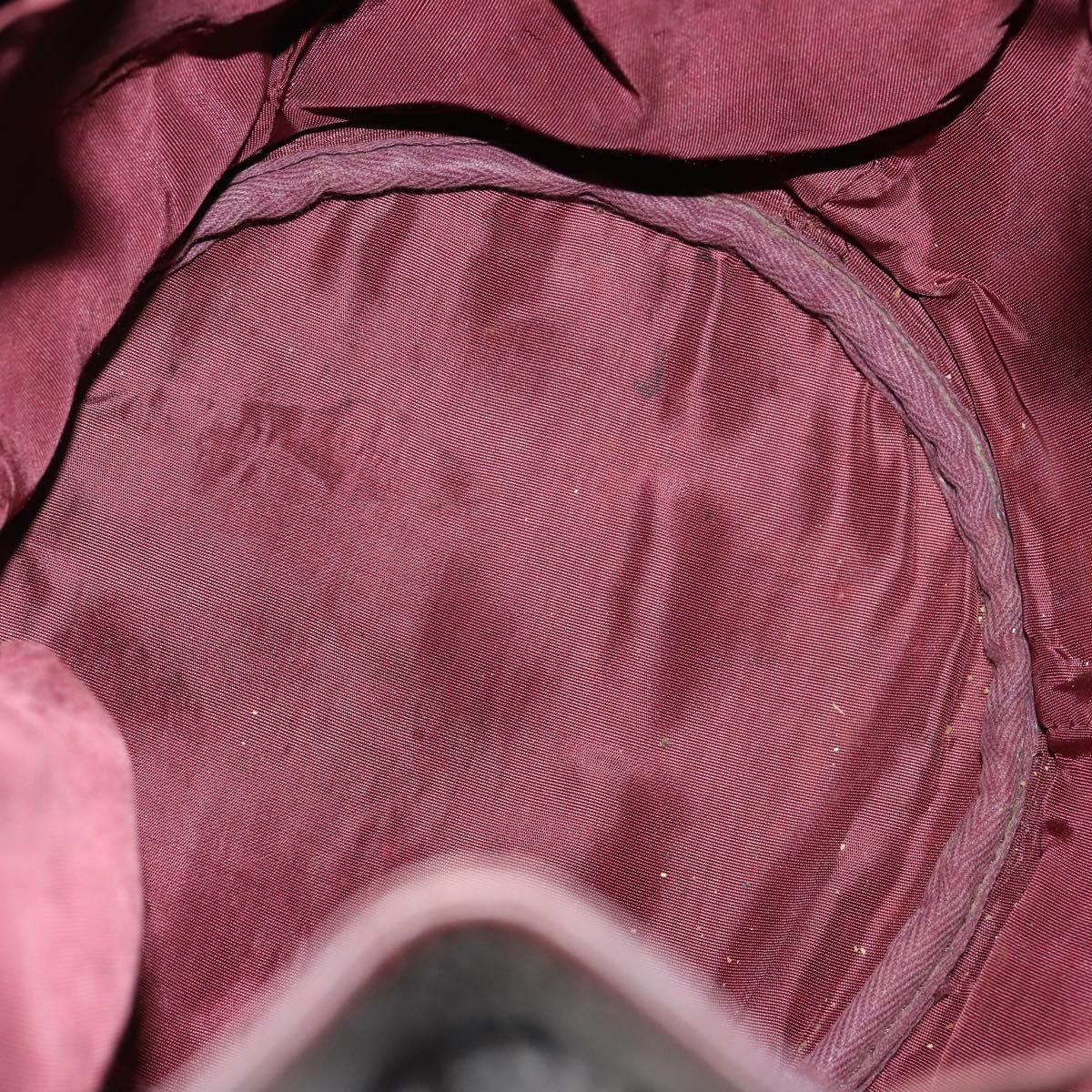 CARTIER Must Line Clutch Bag Leather 2 Set Bordeaux Gold Auth bs30815