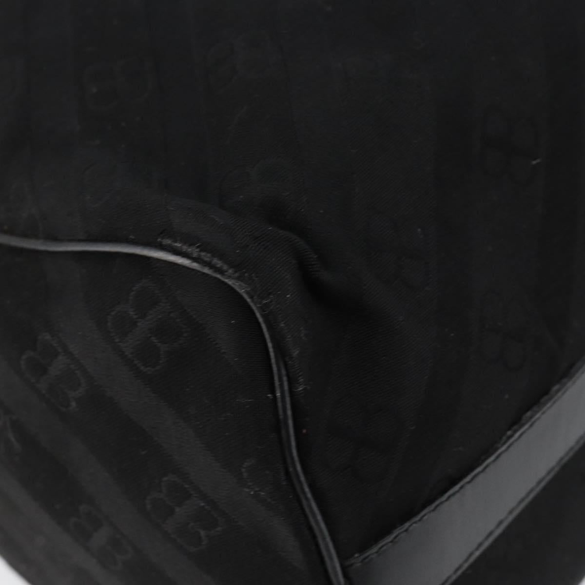 BALENCIAGA Hand Bag Canvas Black Gold Auth bs30816