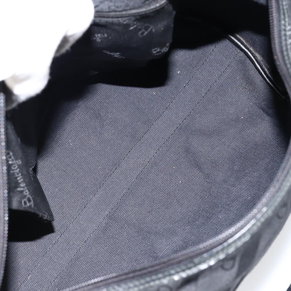 BALENCIAGA Hand Bag Canvas Black Gold Auth bs30816