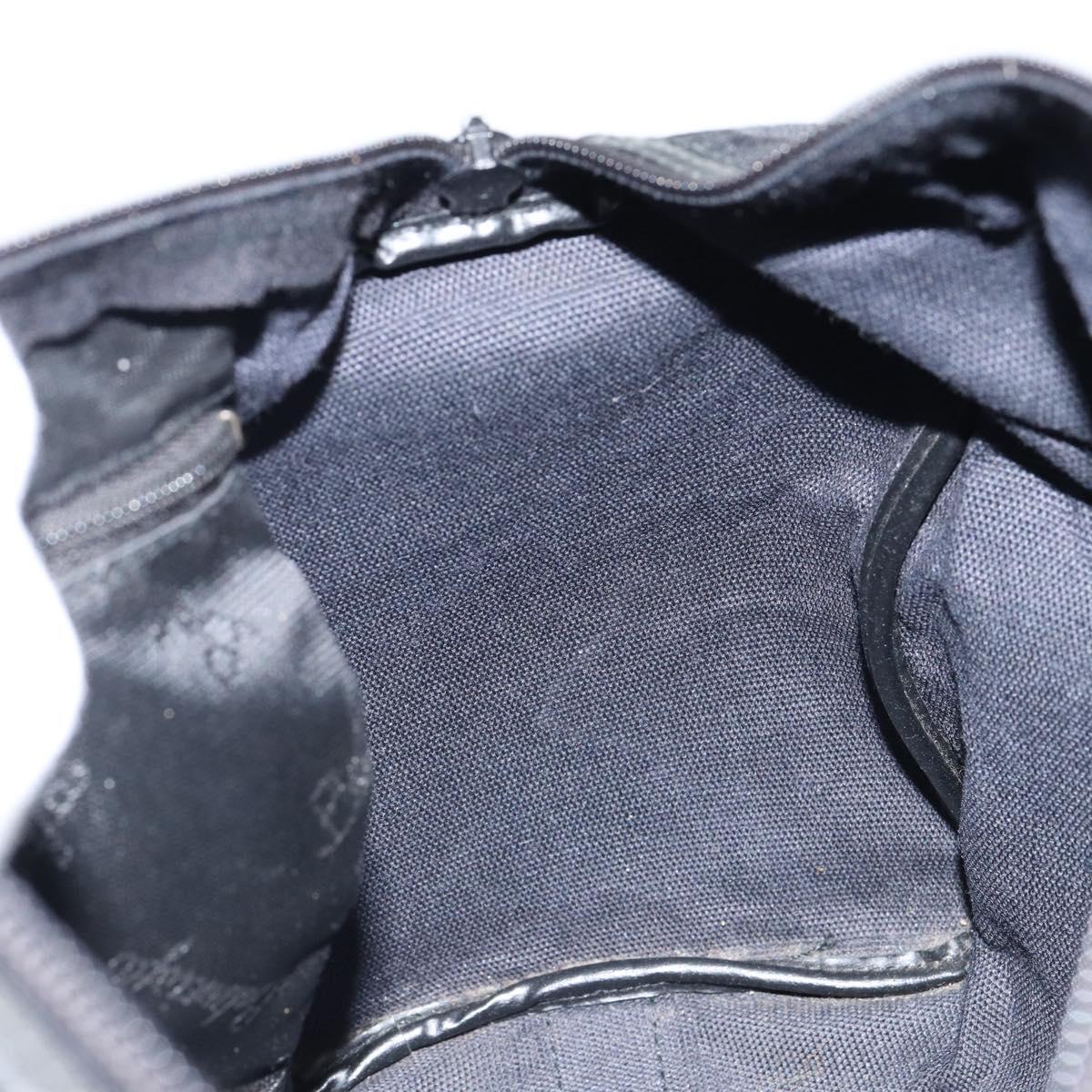 BALENCIAGA Hand Bag Canvas Black Gold Auth bs30816