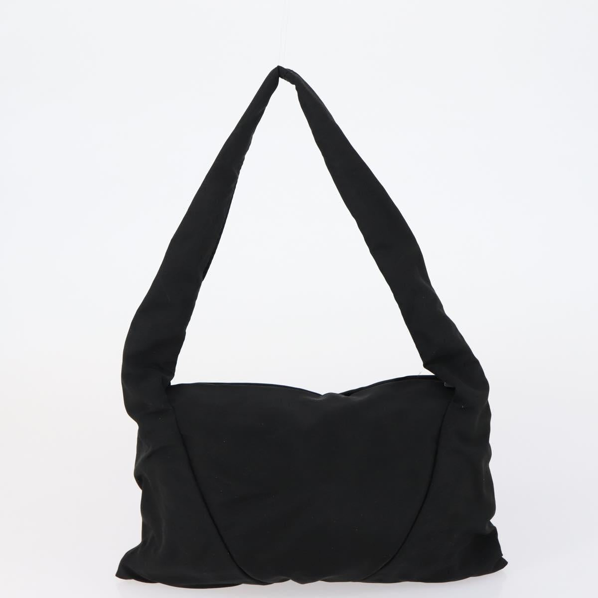 BOTTEGA VENETA Hand Bag Nylon Satin 2 Set Black Auth bs30819