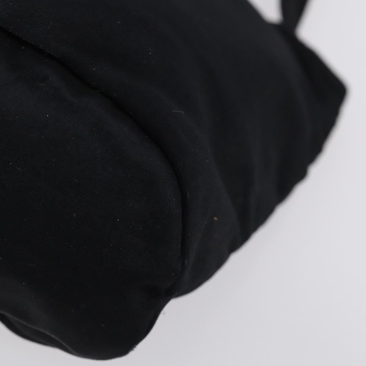 BOTTEGA VENETA Hand Bag Nylon Satin 2 Set Black Auth bs30819