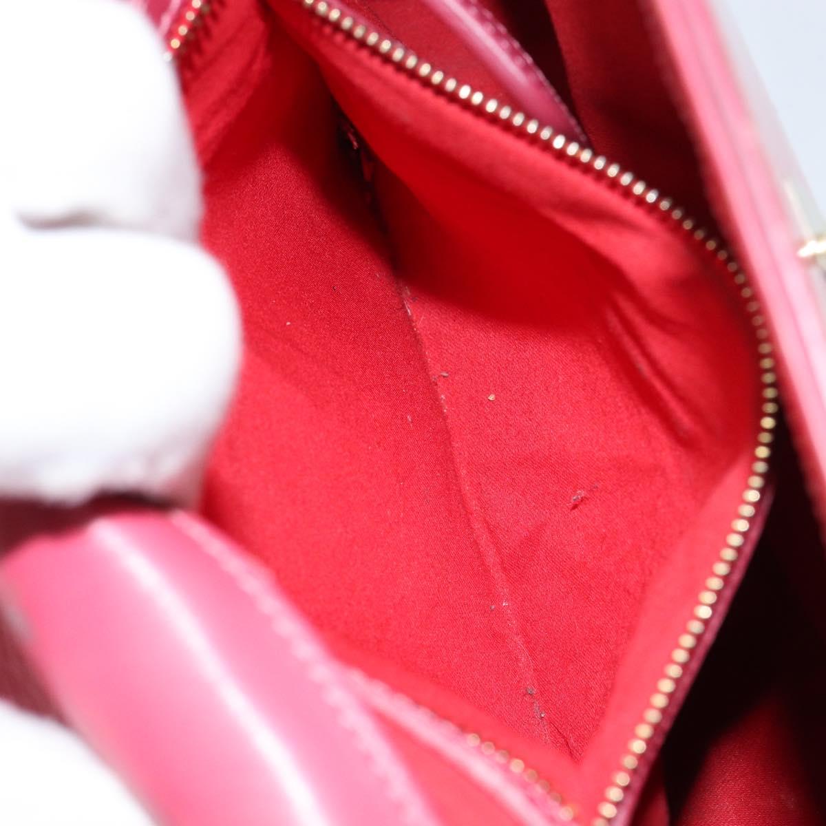 Christian Louboutin Studs Chain Shoulder Bag Enamel Pink Gold Auth bs30823