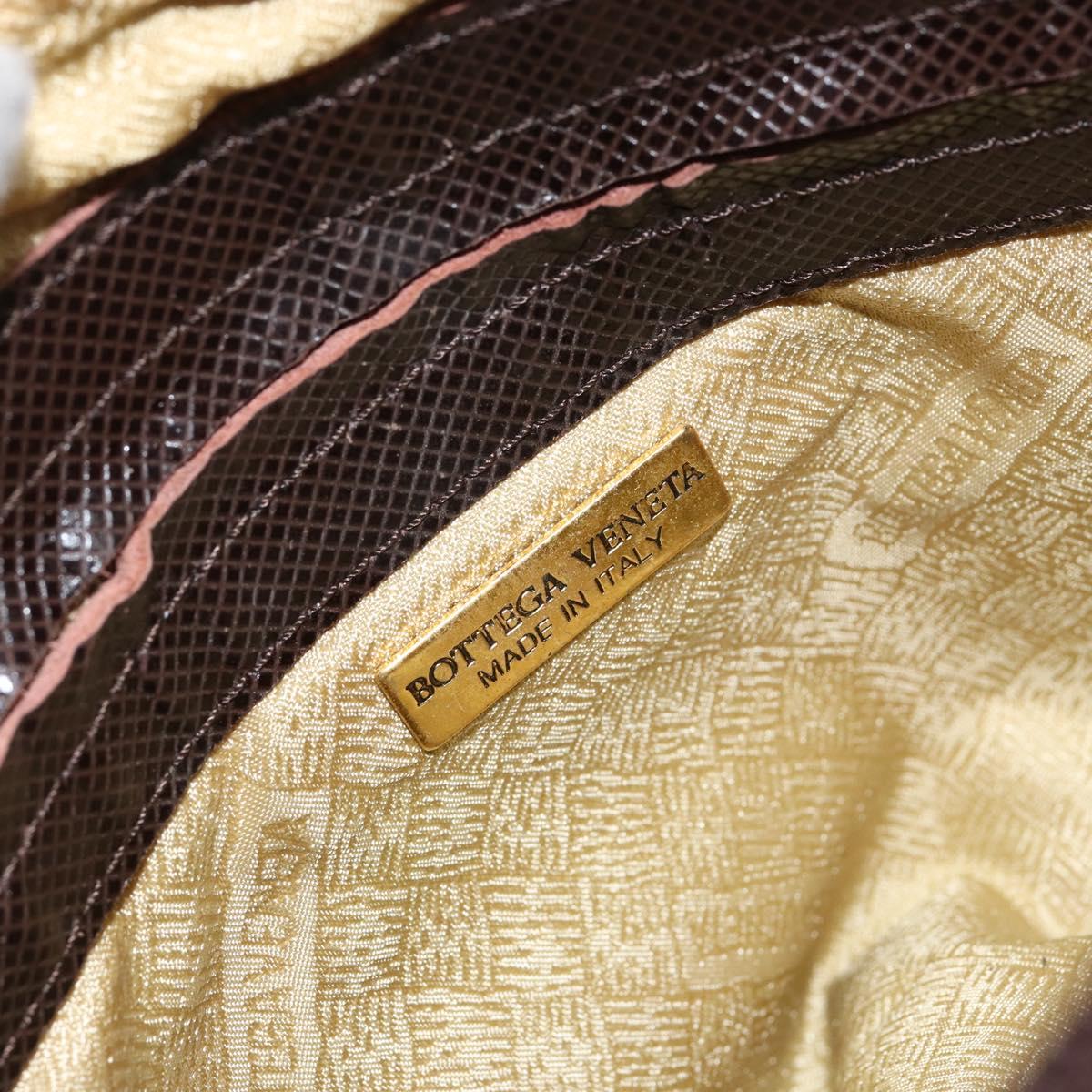 BOTTEGA VENETA Shoulder Bag Nylon Brown Auth bs30824