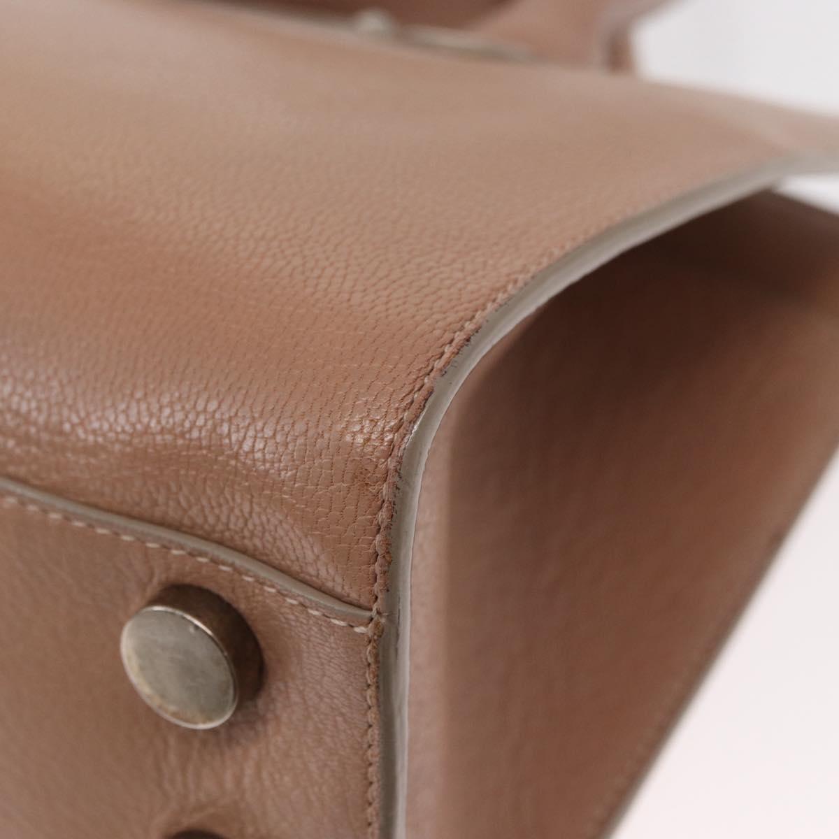 Jimmy Choo Hand Bag Leather 2way Pink Silver Auth bs30826