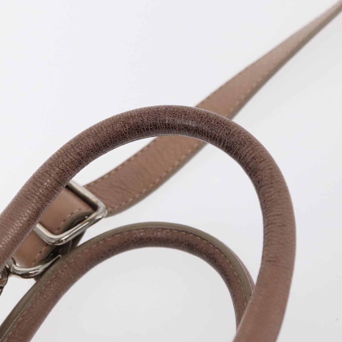 Jimmy Choo Hand Bag Leather 2way Pink Silver Auth bs30826