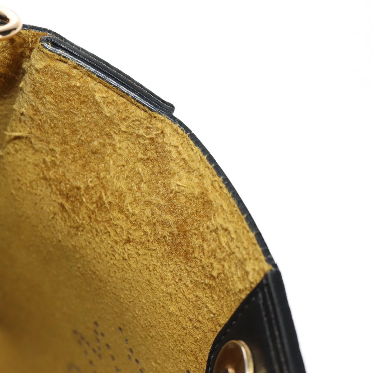 Stella MacCartney Shoulder Bag polyester Black Gold 700073 Auth bs30828