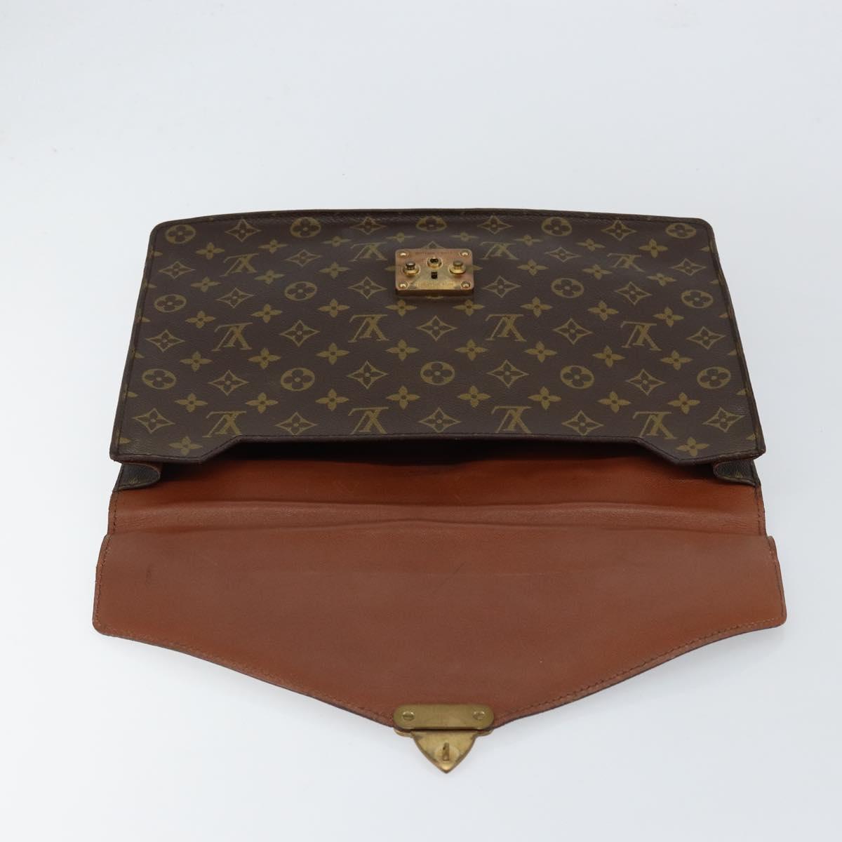 LOUIS VUITTON Monogram Porte Documents Senatur Briefcase M53335 LV Auth bs30830