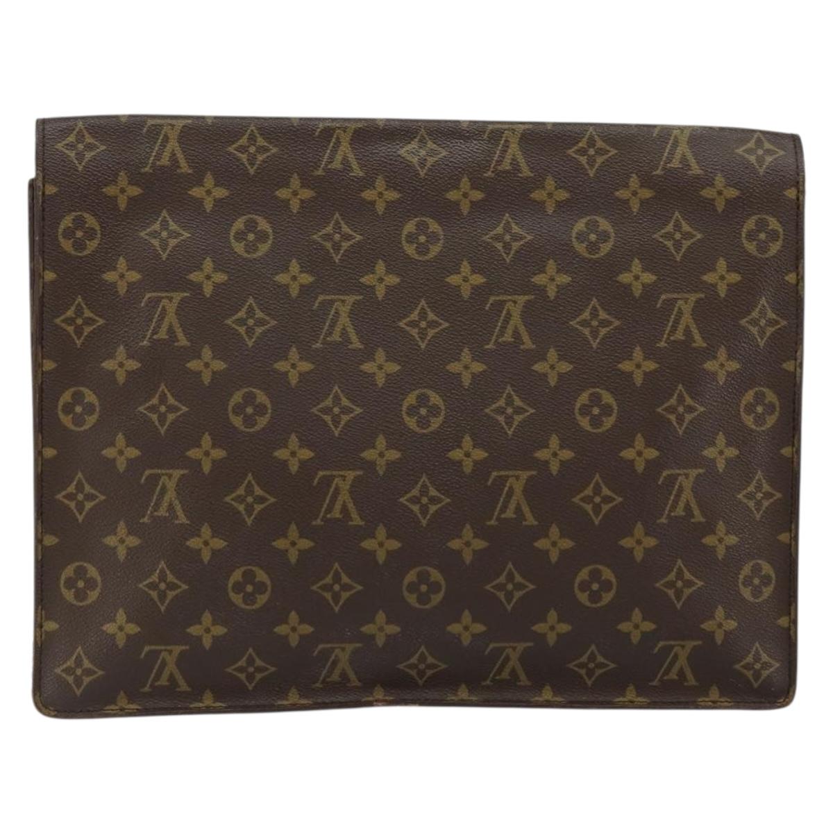 LOUIS VUITTON Monogram Porte Documents Senatur Briefcase M53335 LV Auth bs30830