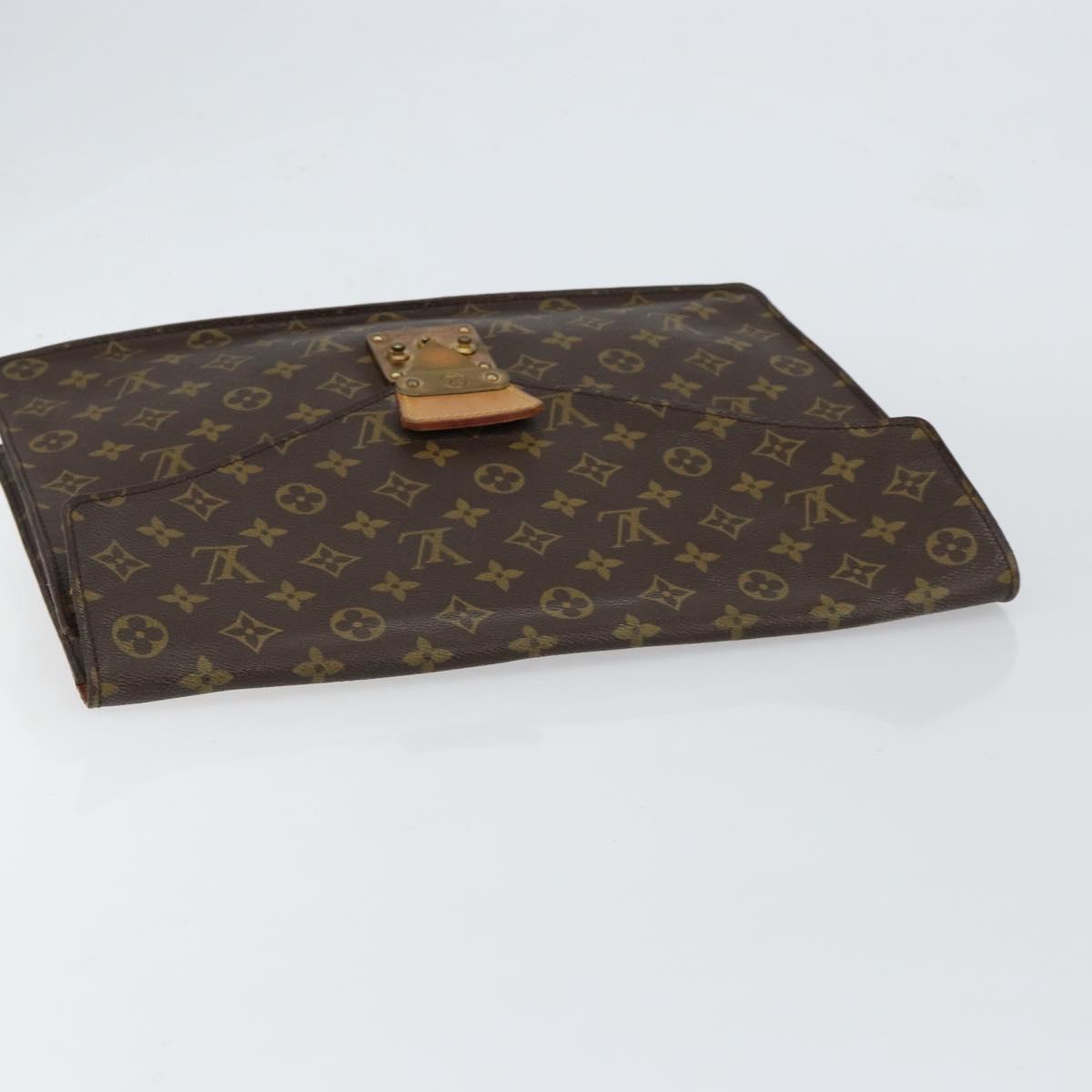 LOUIS VUITTON Monogram Porte Documents Senatur Briefcase M53335 LV Auth bs30830