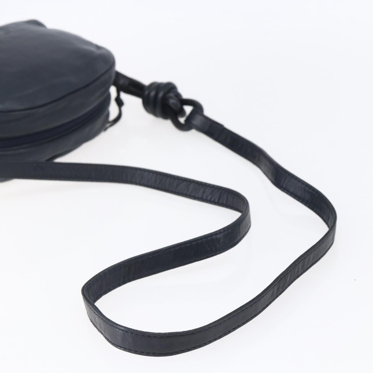 LOEWE Anagram Shoulder Bag Leather Navy Auth bs30840