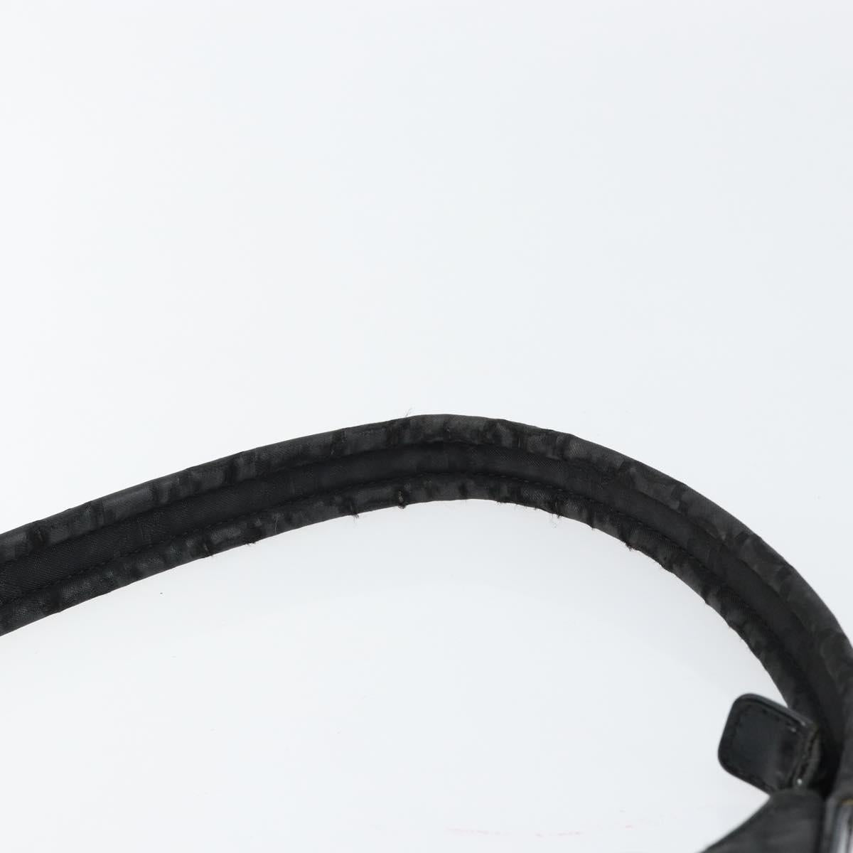 GUCCI GG Canvas Shoulder Bag Nylon Black Silver 001 3386 Auth bs30841