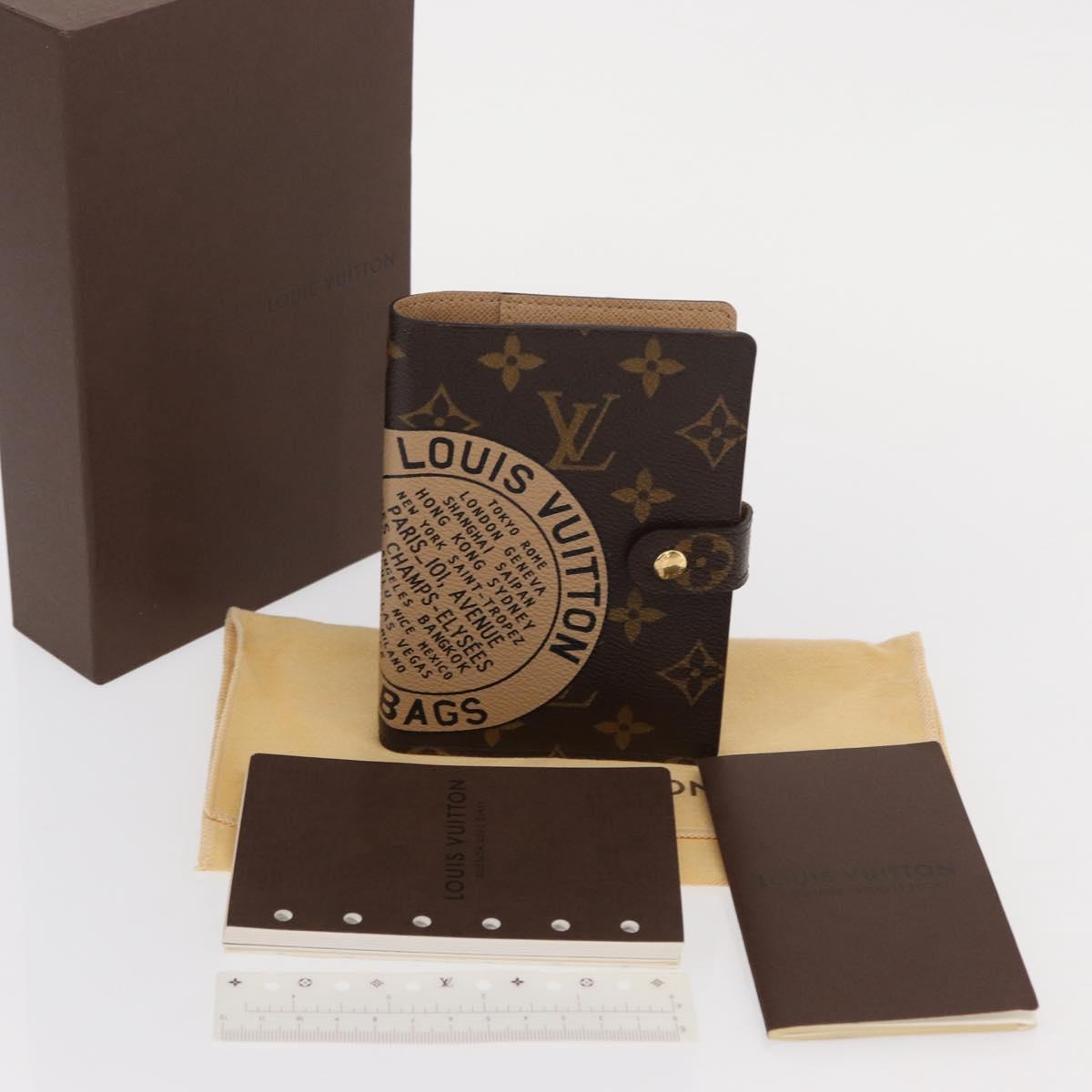 LOUIS VUITTON Monogram T&B Agenda PM Day Planner Cover R21039 LV Auth bs30842