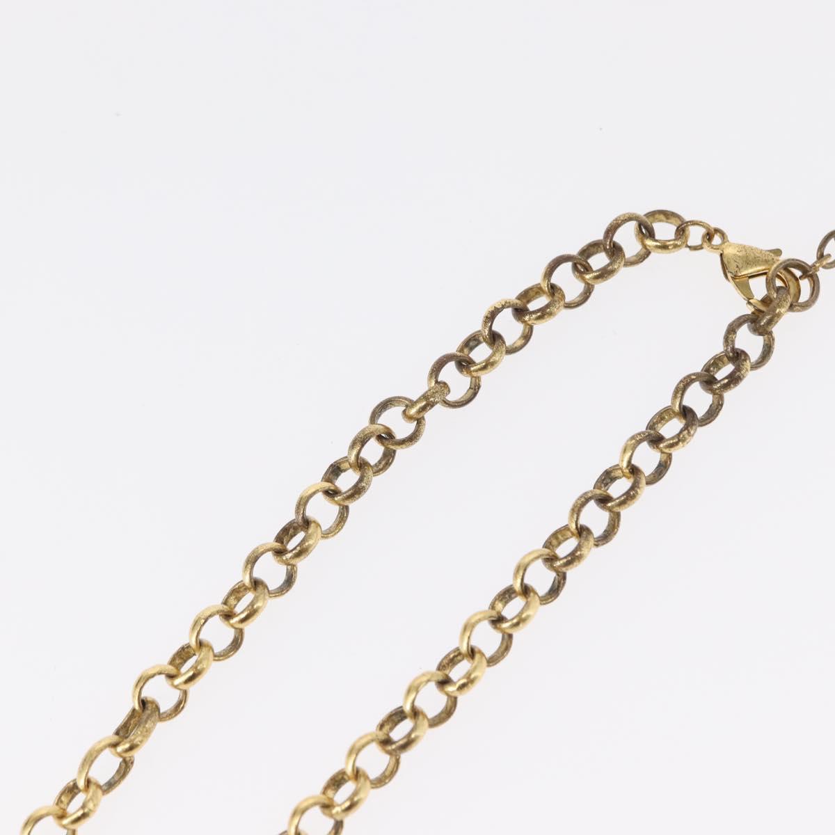 VERSACE Medusa Necklace metal Gold Auth bs30844