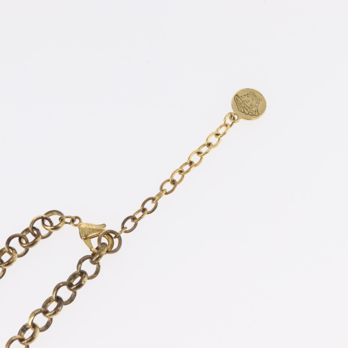 VERSACE Medusa Necklace metal Gold Auth bs30844
