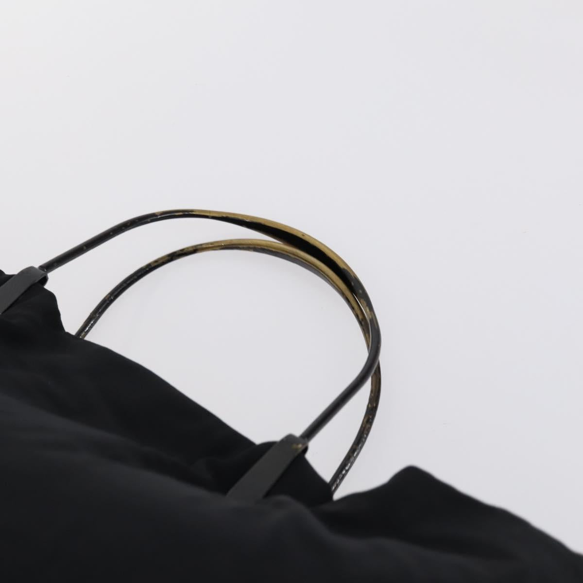 PRADA Hand Bag Nylon 3 Set Black Green pink Auth bs30847