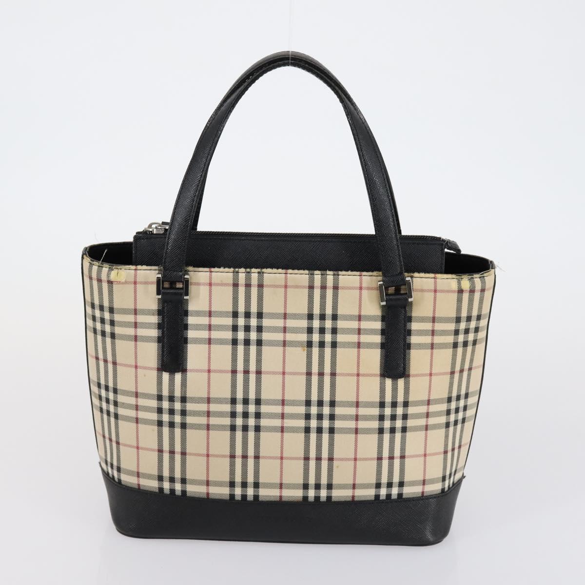 BURBERRY Nova Check Bag Canvas Nylon 3 Set Navy Beige Light blue Auth bs30848