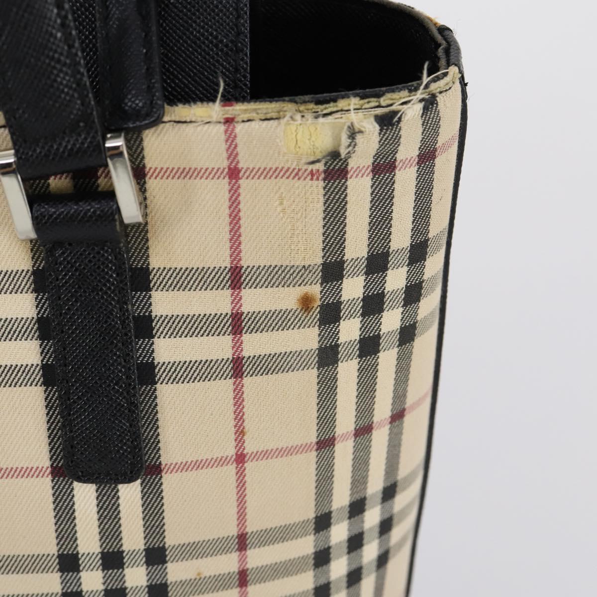 BURBERRY Nova Check Bag Canvas Nylon 3 Set Navy Beige Light blue Auth bs30848