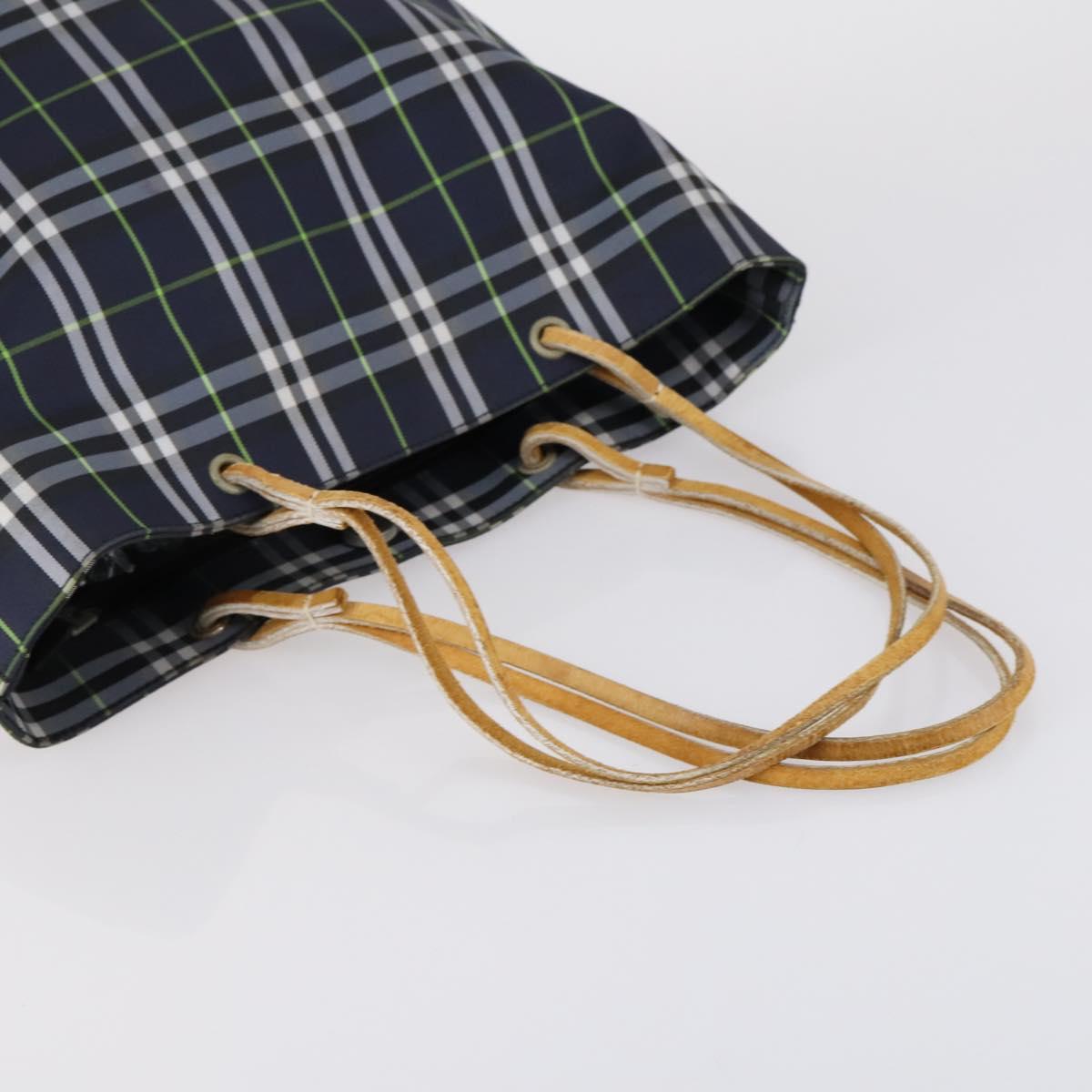 BURBERRY Nova Check Bag Canvas Nylon 3 Set Navy Beige Light blue Auth bs30848