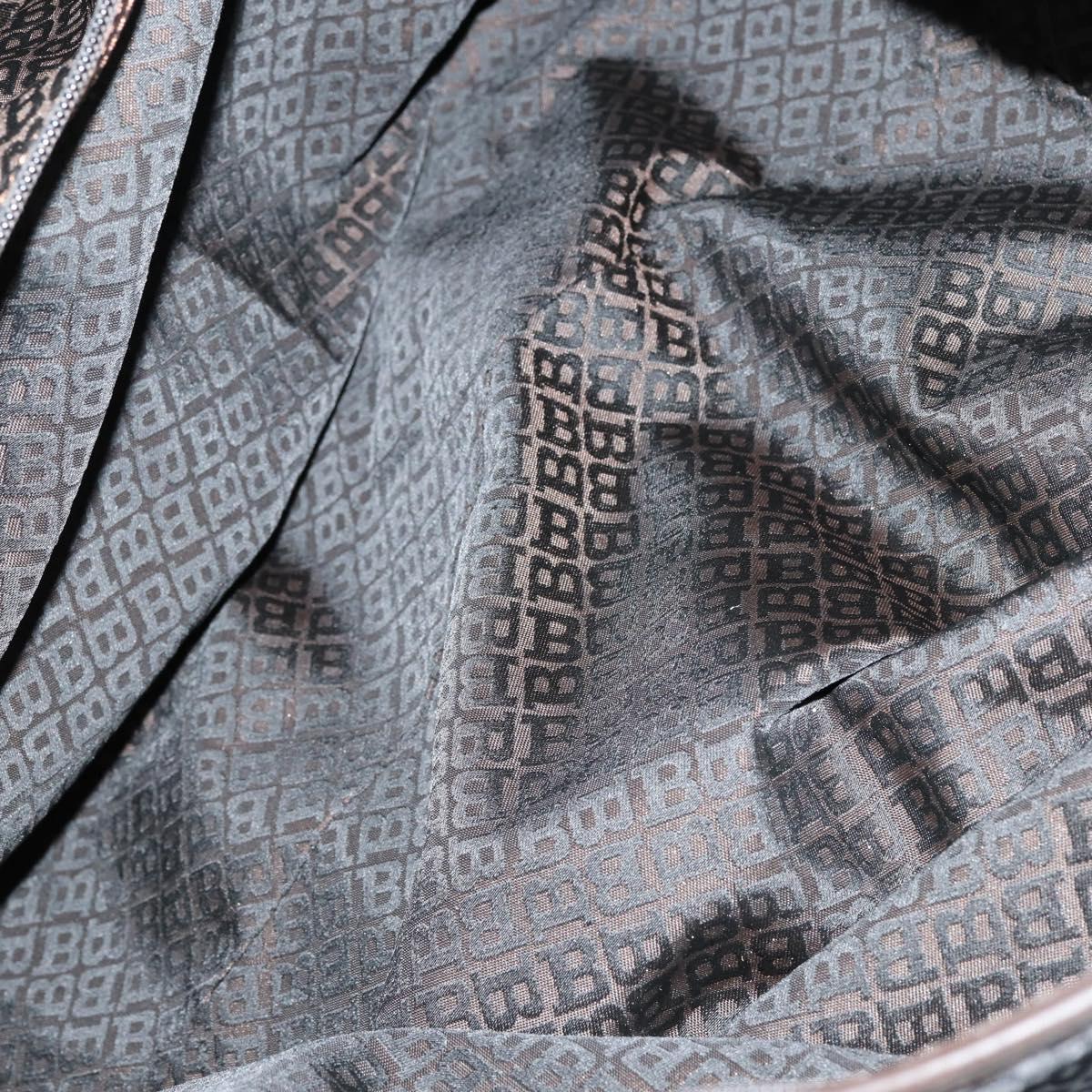 BALLY Boston Bag Leather Nylon 2 Set Black Auth bs30850