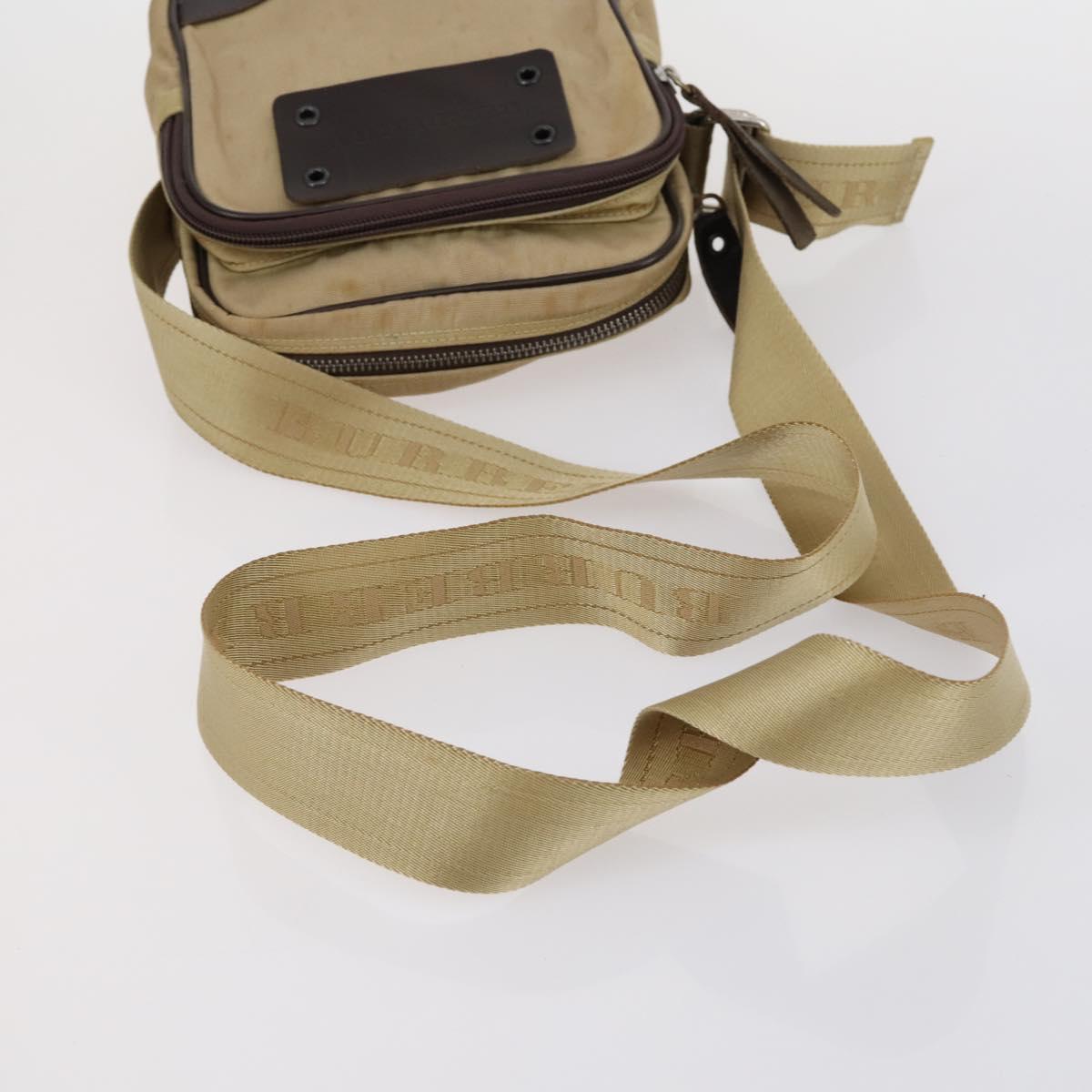 Burberrys Nova Check Shoulder Bag Nylon Leather 3 Set Beige Brown Auth bs30853