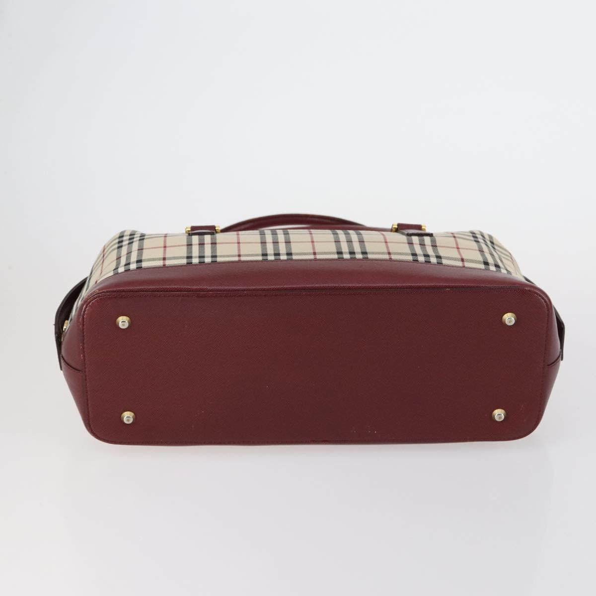 Burberrys Nova Check Shoulder Bag Nylon Leather 3 Set Beige Brown Auth bs30853