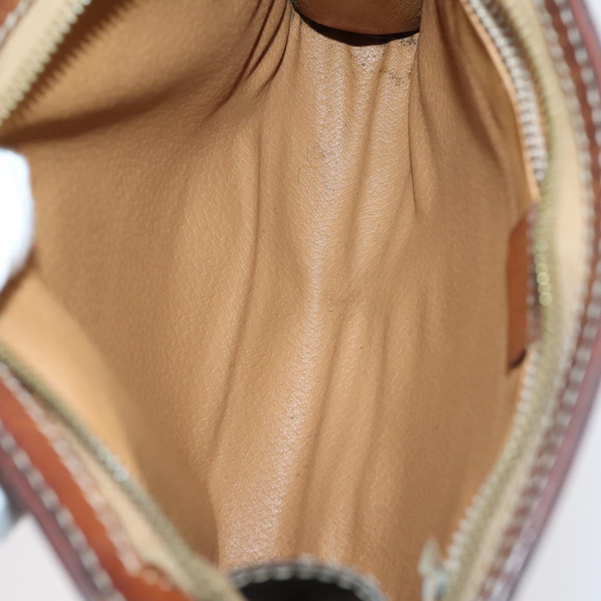 CELINE Macadam Canvas Clutch Bag PVC Leather 3 Set Brown Auth bs30854