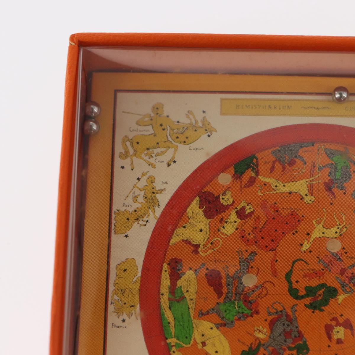 HERMES Charm Metal Leather 3 Set Red Gold Silver Auth bs30857