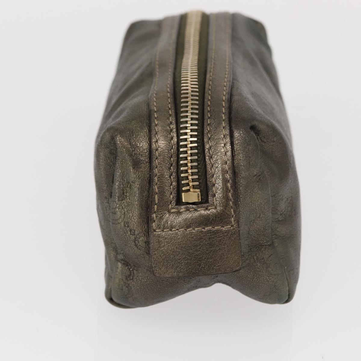 GUCCI GG Canvas Pouch 3 Set Pink Gold beige Auth bs30858