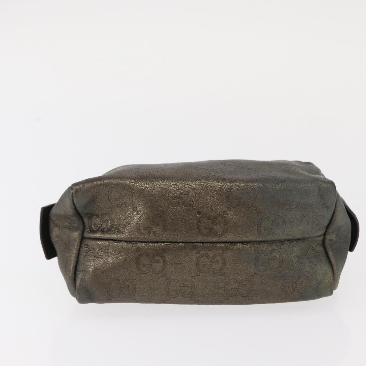 GUCCI GG Canvas Pouch 3 Set Pink Gold beige Auth bs30858