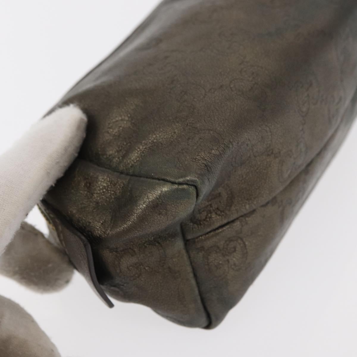 GUCCI GG Canvas Pouch 3 Set Pink Gold beige Auth bs30858