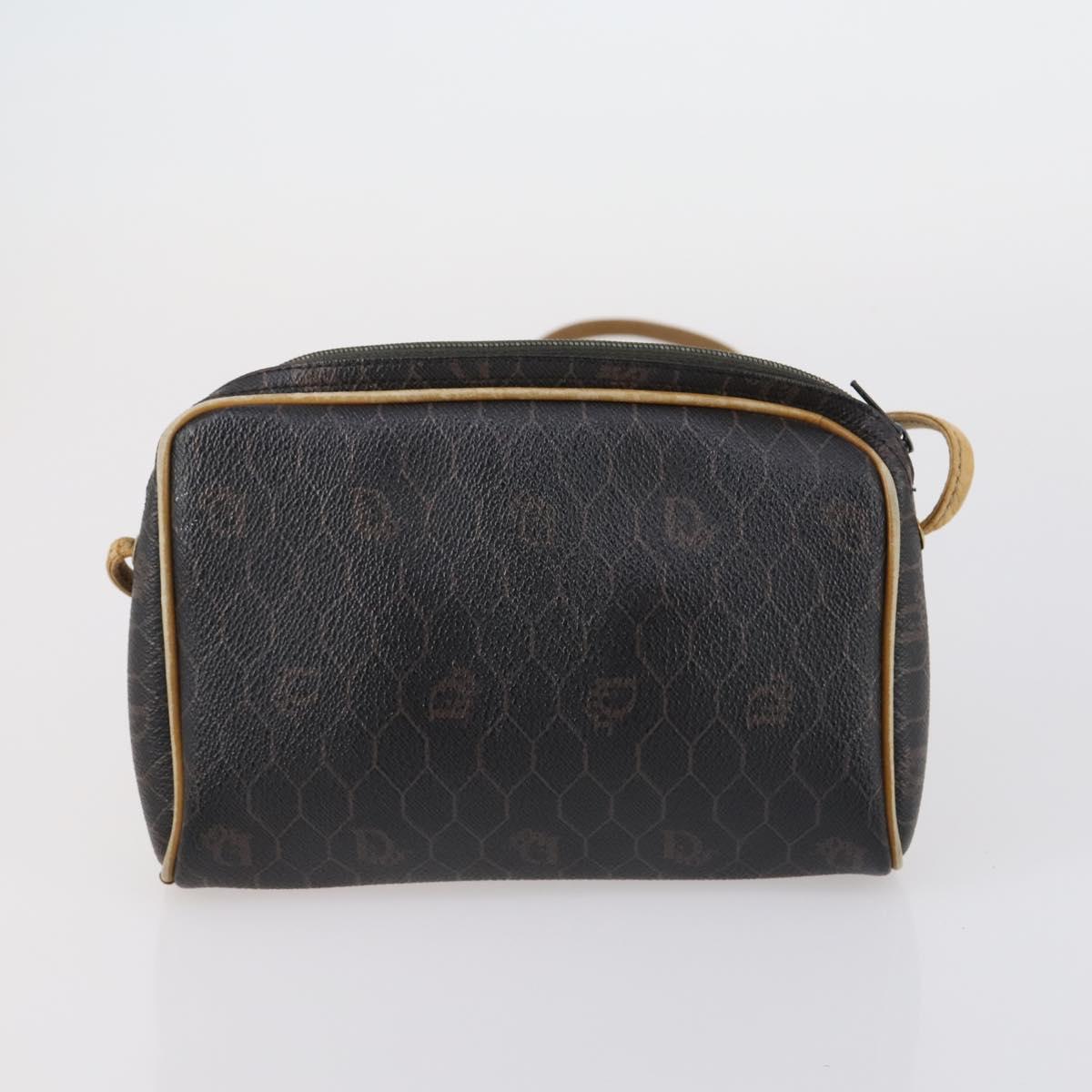 Christian Dior BOTTEGA VENETA Hand Bag Suede PVC 2 Set Brown Gold Auth bs30859