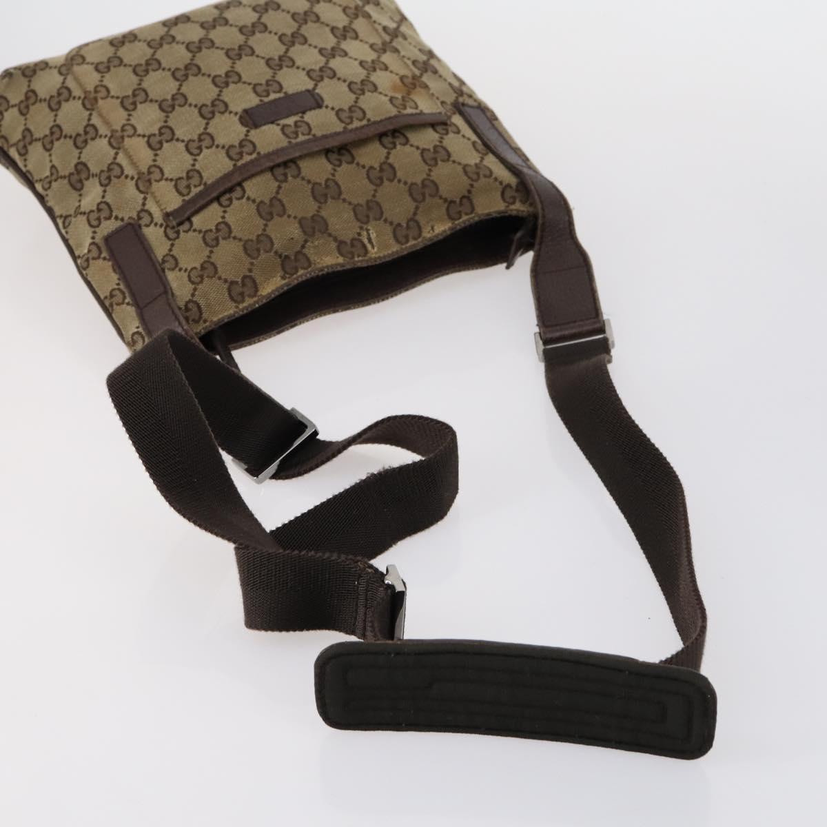 GUCCI GG Canvas Shoulder Bag 2 Set Beige Auth bs30860