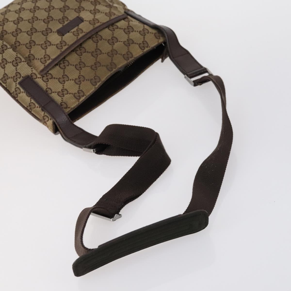 GUCCI GG Canvas Shoulder Bag 2 Set Beige Auth bs30860