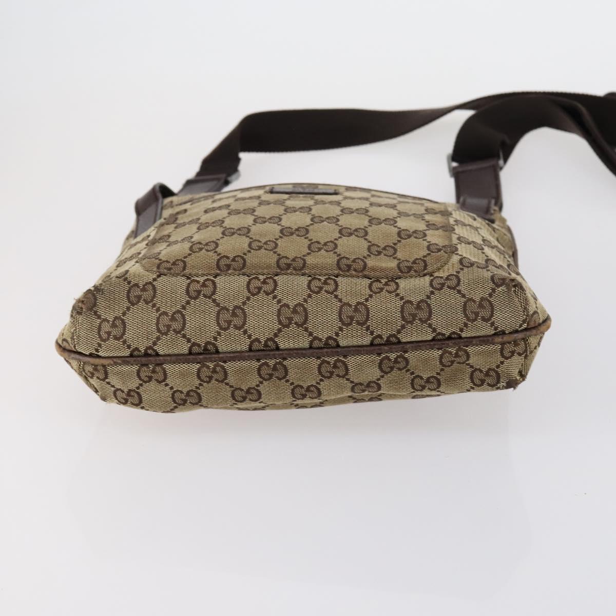 GUCCI GG Canvas Shoulder Bag 2 Set Beige Auth bs30860