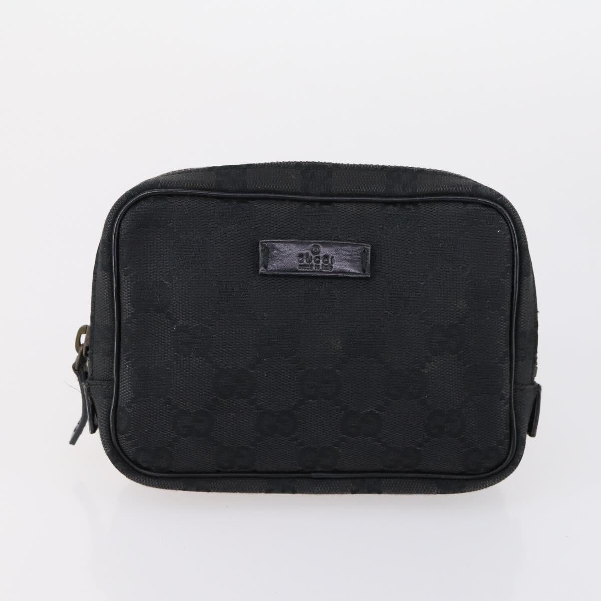 GUCCI GG Canvas Supreme Pouch 3 Set Pink Black beige Auth bs30861