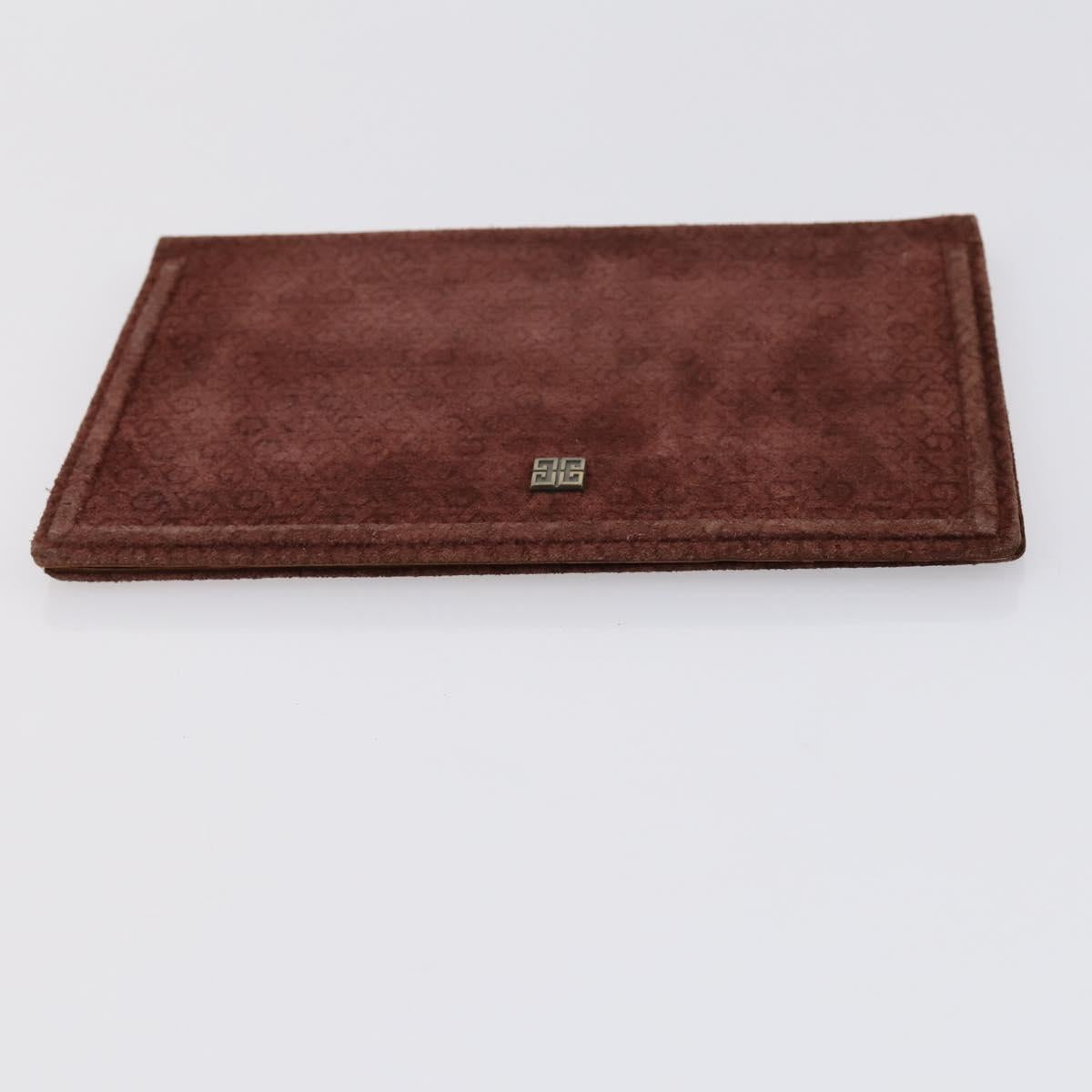 GIVENCHY Clutch Bag Leather 4 Set Red Black Auth bs30863