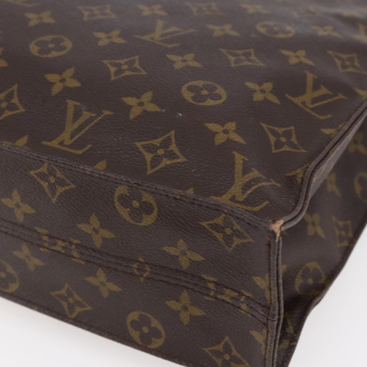 LOUIS VUITTON Monogram Sac Plat Hand Bag M51140 LV Auth bs30878