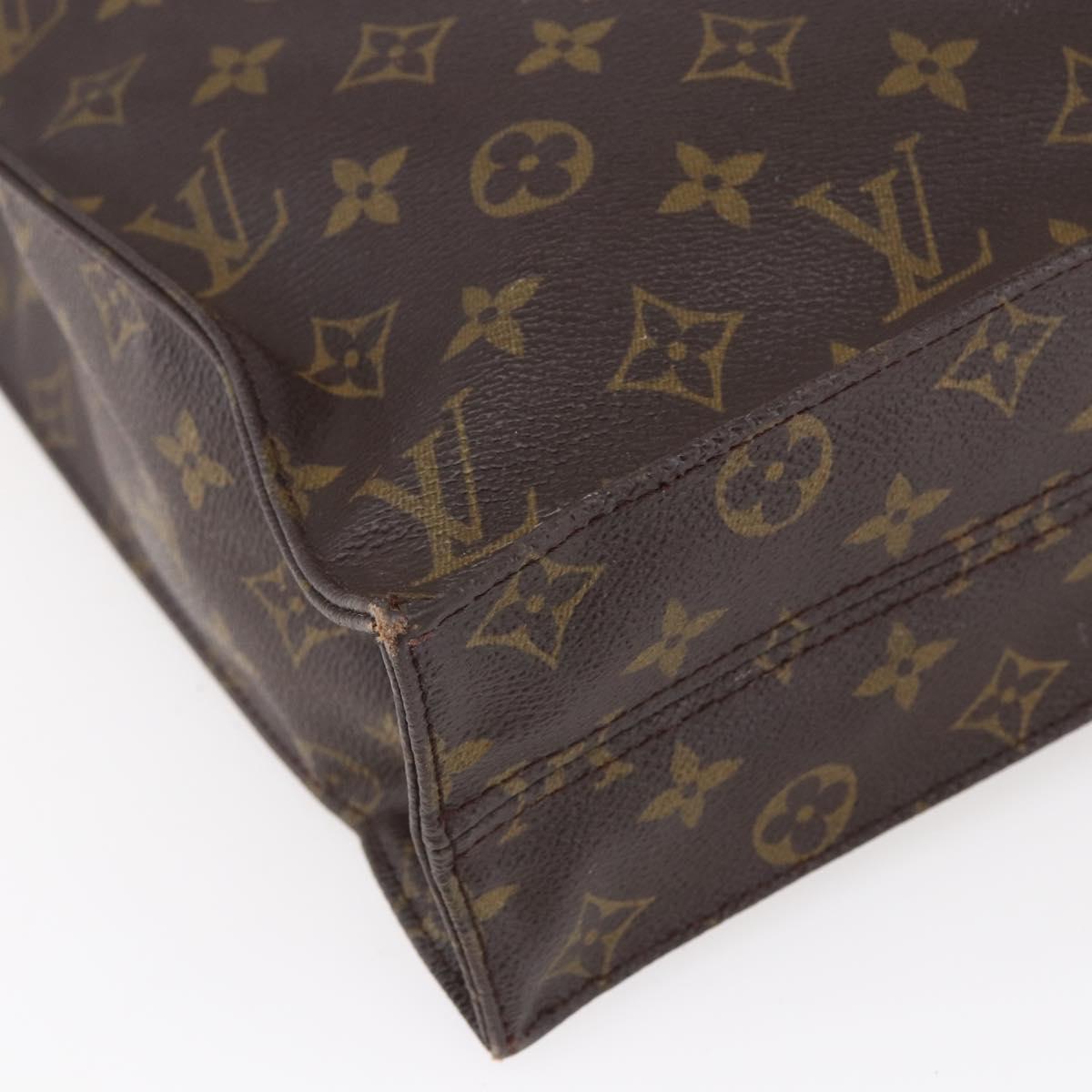 LOUIS VUITTON Monogram Sac Plat Hand Bag M51140 LV Auth bs30878