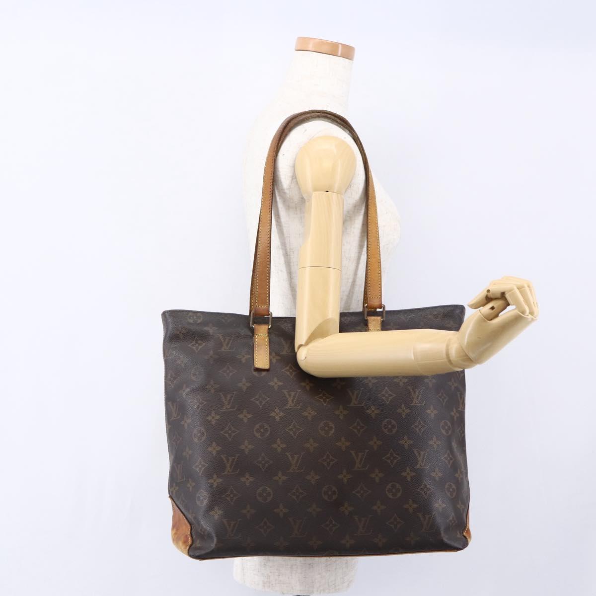LOUIS VUITTON Monogram Cabas Mezzo Tote Bag M51151 LV Auth bs30880
