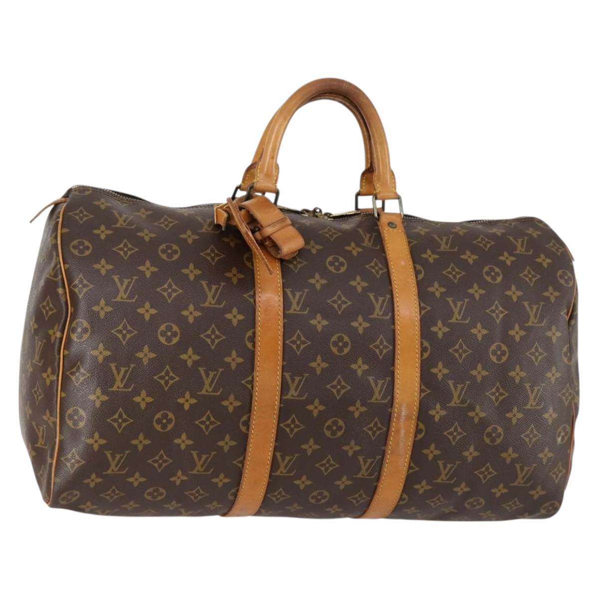 LOUIS VUITTON Monogram Keepall 50 Boston Bag M41426 LV Auth bs30887