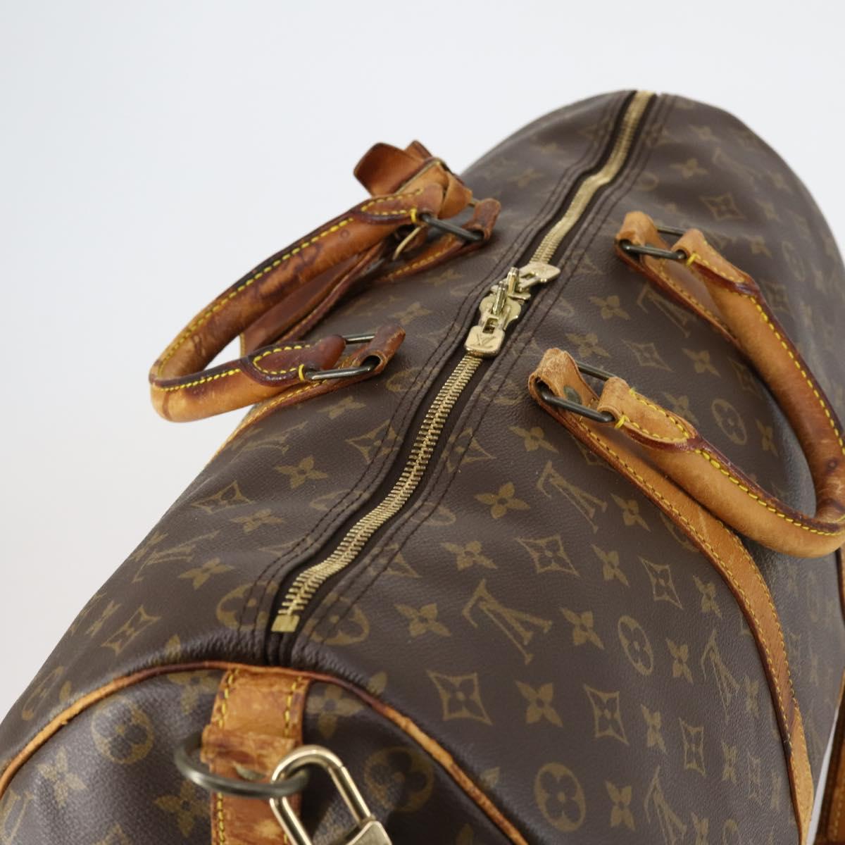 LOUIS VUITTON Monogram Keepall Bandouliere 50 Boston Bag M41416 LV Auth bs30888