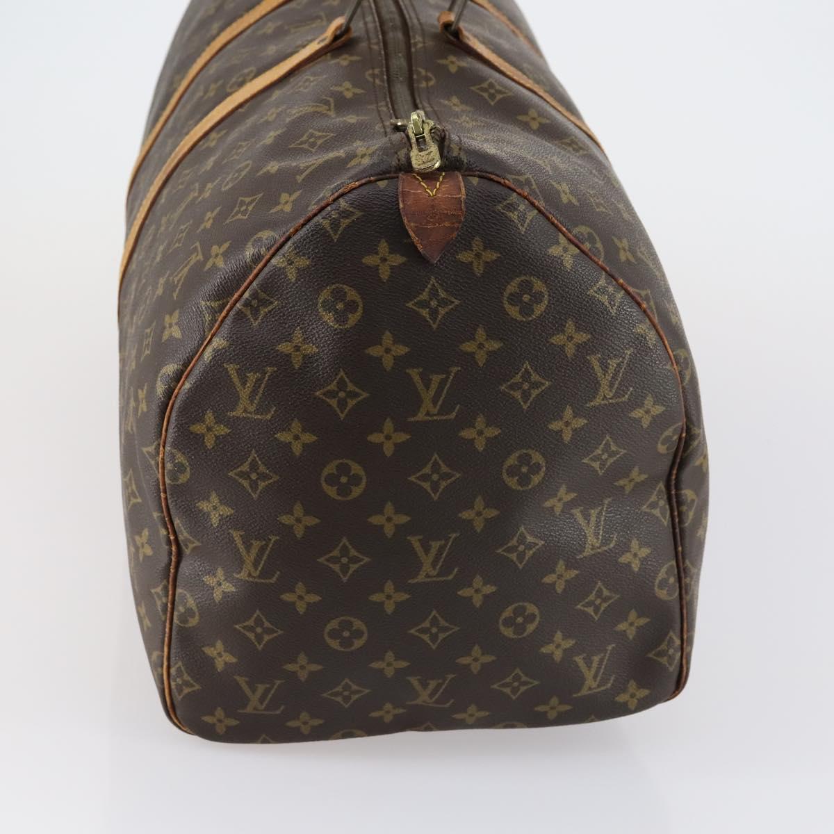 LOUIS VUITTON Monogram Keepall 55 Boston Bag M41424 LV Auth bs30890